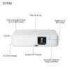 Epson CO-FH02 Full HD 240Hz Home Cinema Projector 3000 Lumen HDMI White