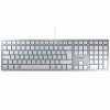 Cherry KC 6000 Slim 1.8m Wired MAC Compatible Keyboard UK QWERTY - Silver