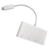 TEKshop Light and Portable USB-C to USB-3.0 x4 Hub in White