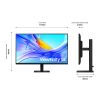 Samsung ViewFinity S8 Ultra HD 4K 60Hz 5ms 32" Monitor USB-C Black with KVM