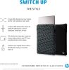 HP 15.6" Reversible Fit Sleeve Case Slim Zip-Free Black & Silver