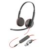 Poly Blackwire 3225 USB-C Headset Inline Controls Windows & Mac Support