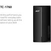 Acer Desktop PC Aspire TC-1760 Intel Core i7-12700 8GB RAM 2TB HDD DVD-RW