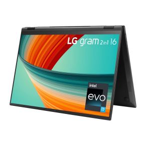 LG gram 2in1 16" Touchscreen Laptop Intel i7 13th Gen 16GB RAM 1TB SSD Black 16T90R-K.AA78A1