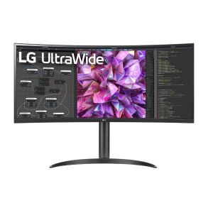 LG UltraWide 34" Wide Quad HD Curved Monitor 60Hz 5ms HDR10 14W Speakers Black 34WQ75C-B.AEK