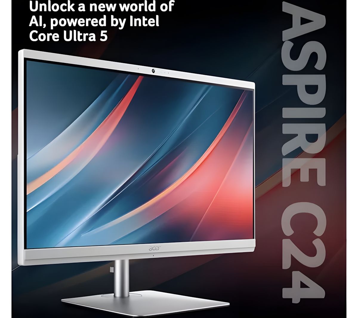 Acer Aspire C24-195ES 23.8" FHD All-In-One Desktop PC Intel Core Ultra 5 16GB RAM 512GB SSD