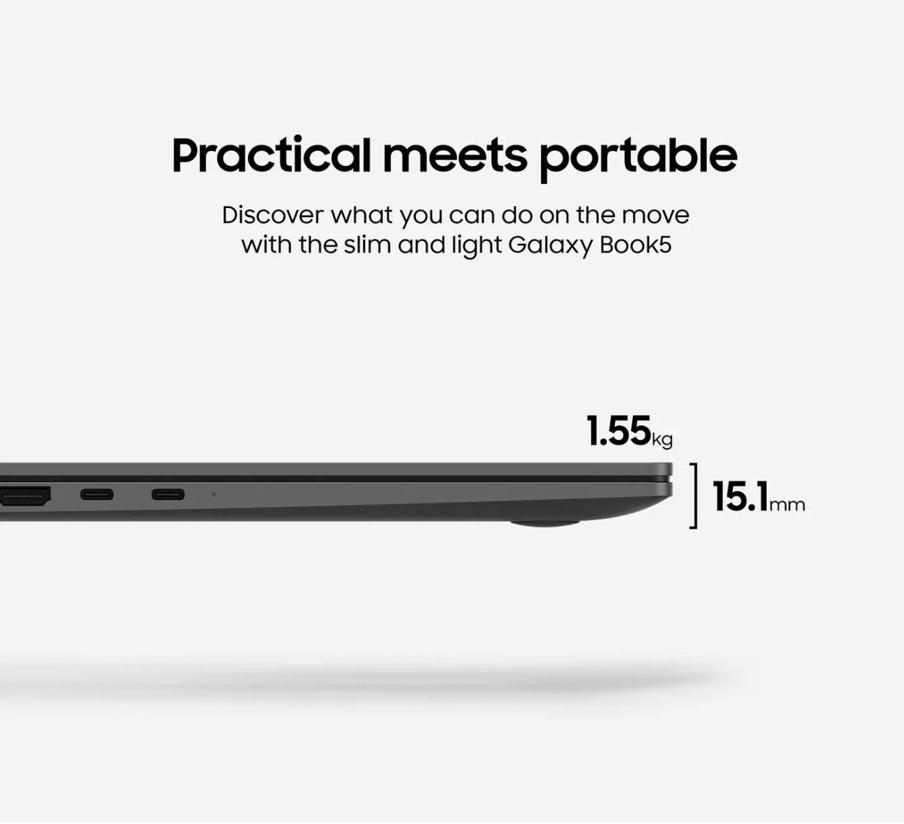 Samsung Galaxy Book5 15.6" FHD Laptop Intel Ultra 7 16GB RAM 1TB SSD Grey