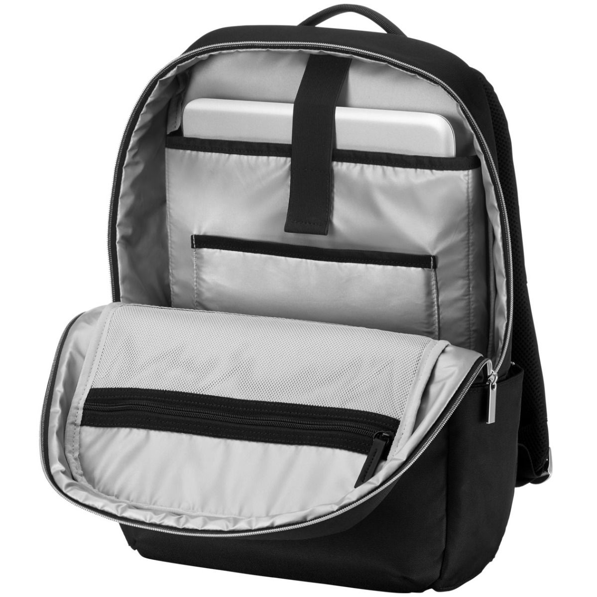 HP Pavilion 15.6" Accent Laptop Backpack Black/Silver Padded Straps