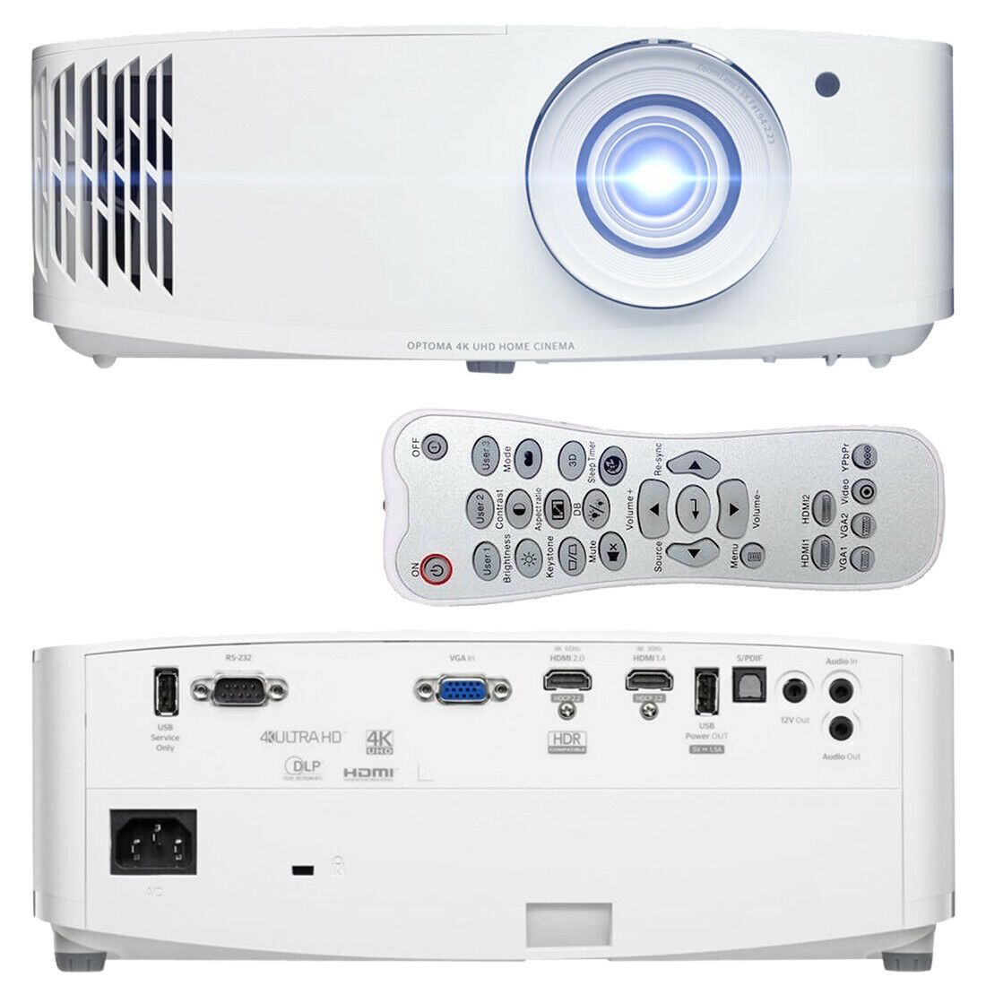 Optoma UHD42 4K Home Entertainment / Gaming Projector HDR DLP
