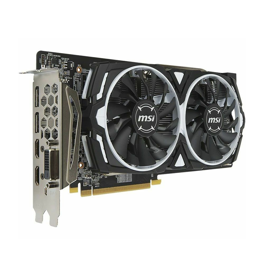 MSI AMD Radeon RX 580 ARMOR 8GB OC HDMI DVI DP Graphics Card 
