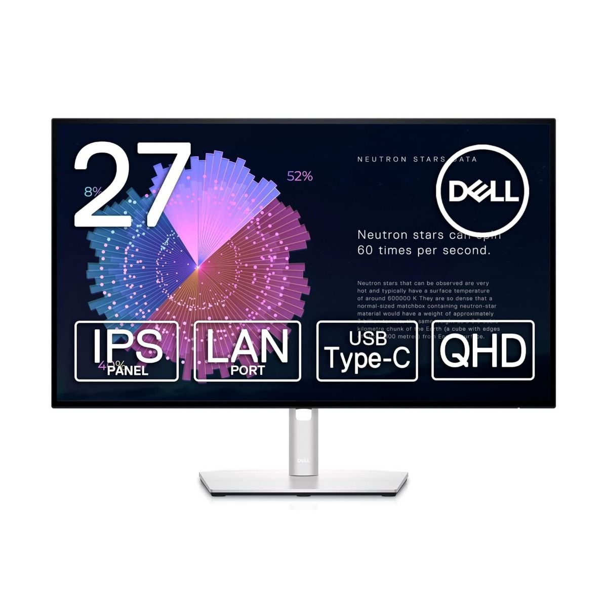Dell U2722DE UltraSharp 27" Quad HD 2560 x 1440 60Hz IPS LCD Monitor USB-C