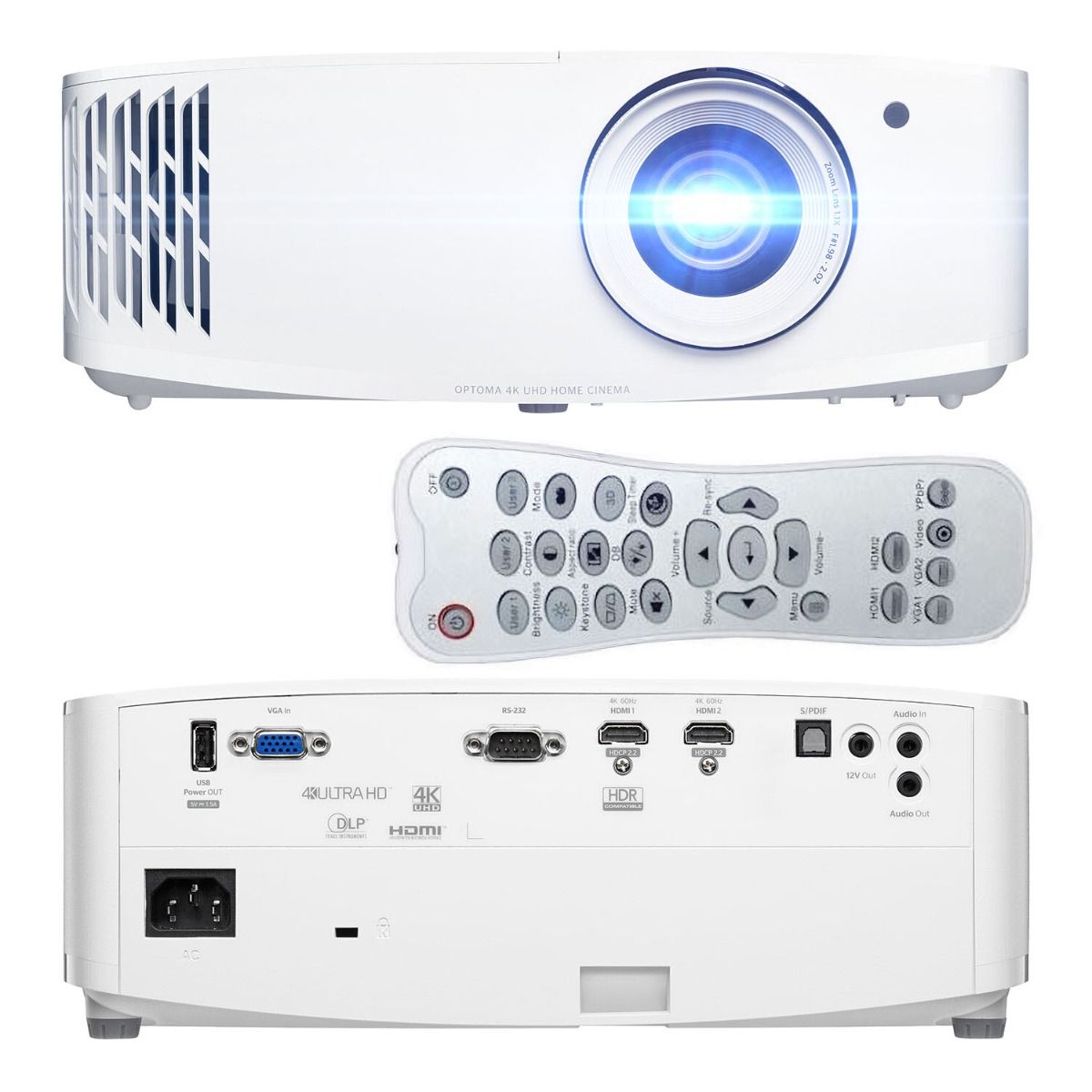 Optoma UHD38 4K Ultra HD DLP HDR 4000 Lumen Home Gaming Projector