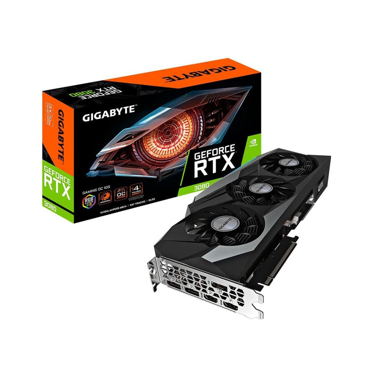 Gigabyte Graphics Card NVIDIA RTX 3080 Gaming 10GB V2 Overclocked Black