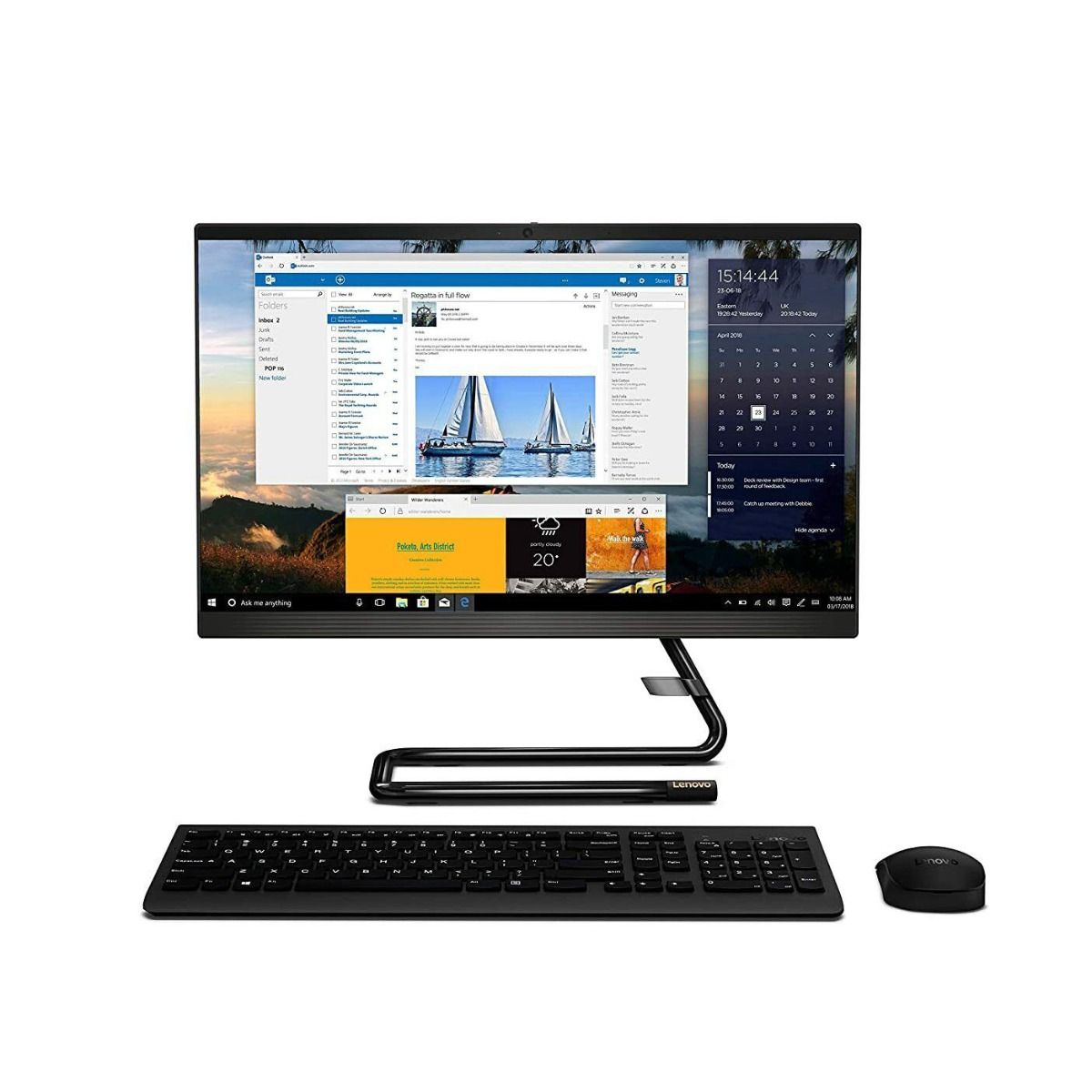 Lenovo IdeaCentre 3 24IMB05 23.8" AIO Desktop PC Intel i3 10th Gen 4GB RAM 1TB+128GB