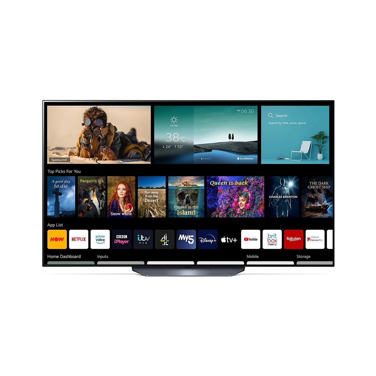 LG 55" OLED 4K HDR Smart TV with Freeview & Free Sat Dolby Atmos