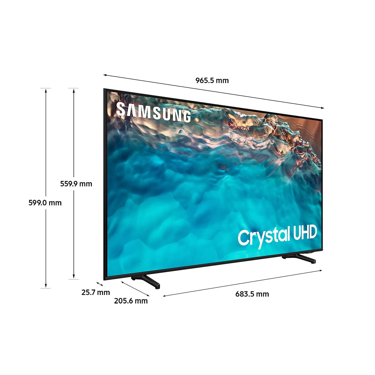 SAMSUNG Crystal Ultra HD Smart TV 43" 4K HDR HLG LED (2022) | Open Box