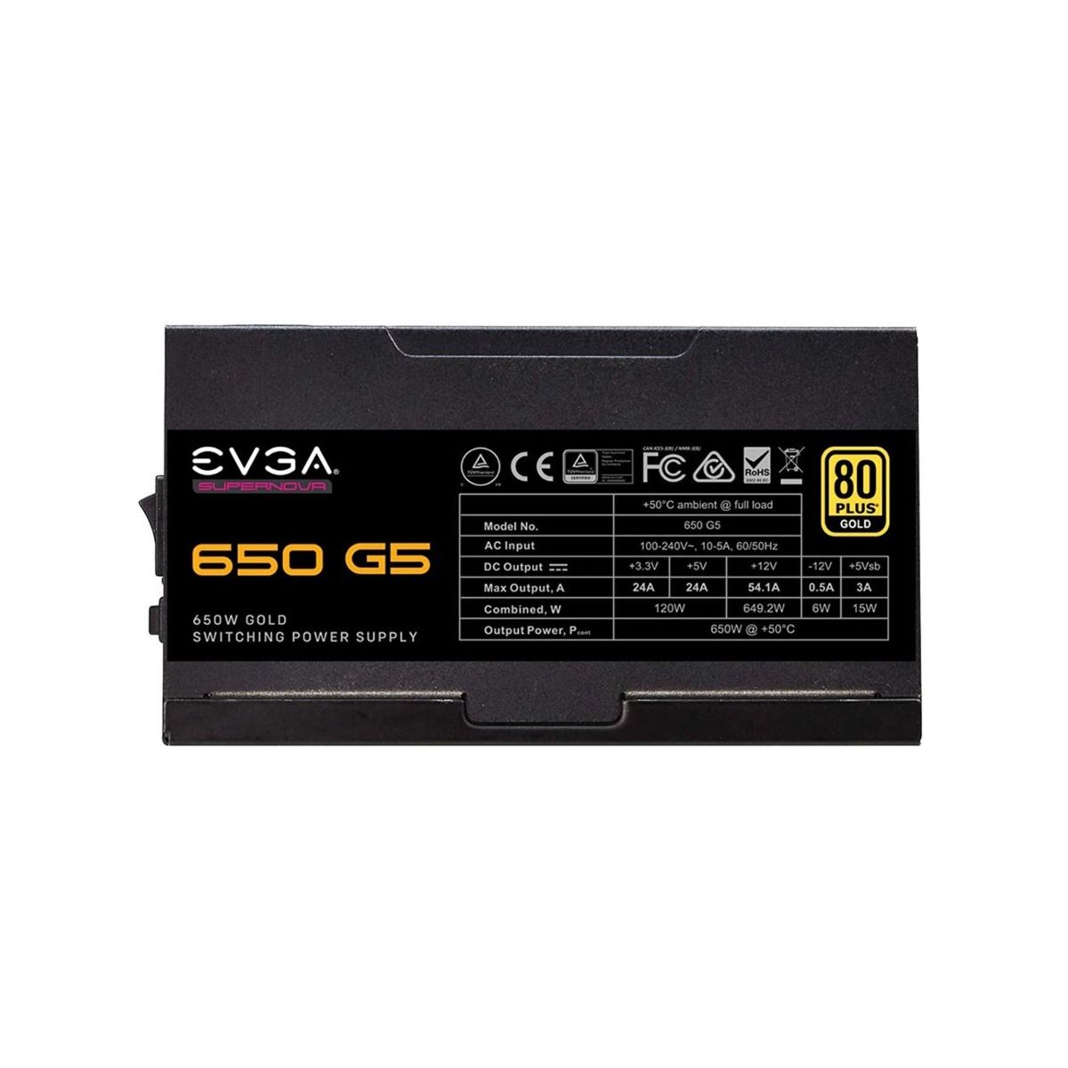 EVGA SuperNOVA 650 G5 Power Supply PSU 650W ATX MOD 80+ Gold