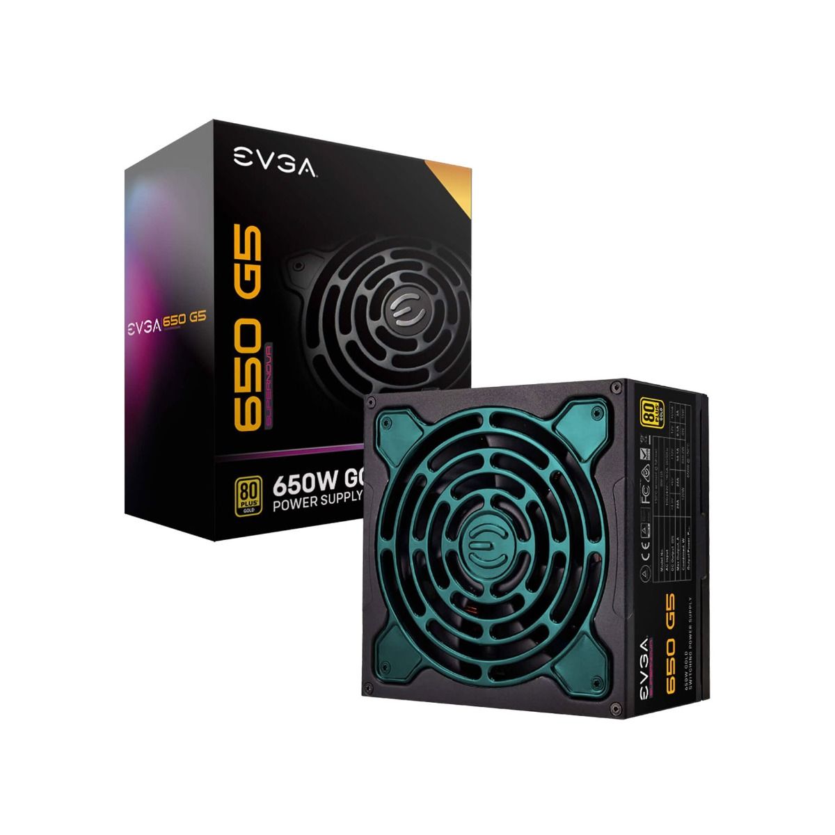 EVGA SuperNOVA 650 G5 Power Supply PSU 650W ATX MOD 80+ Gold
