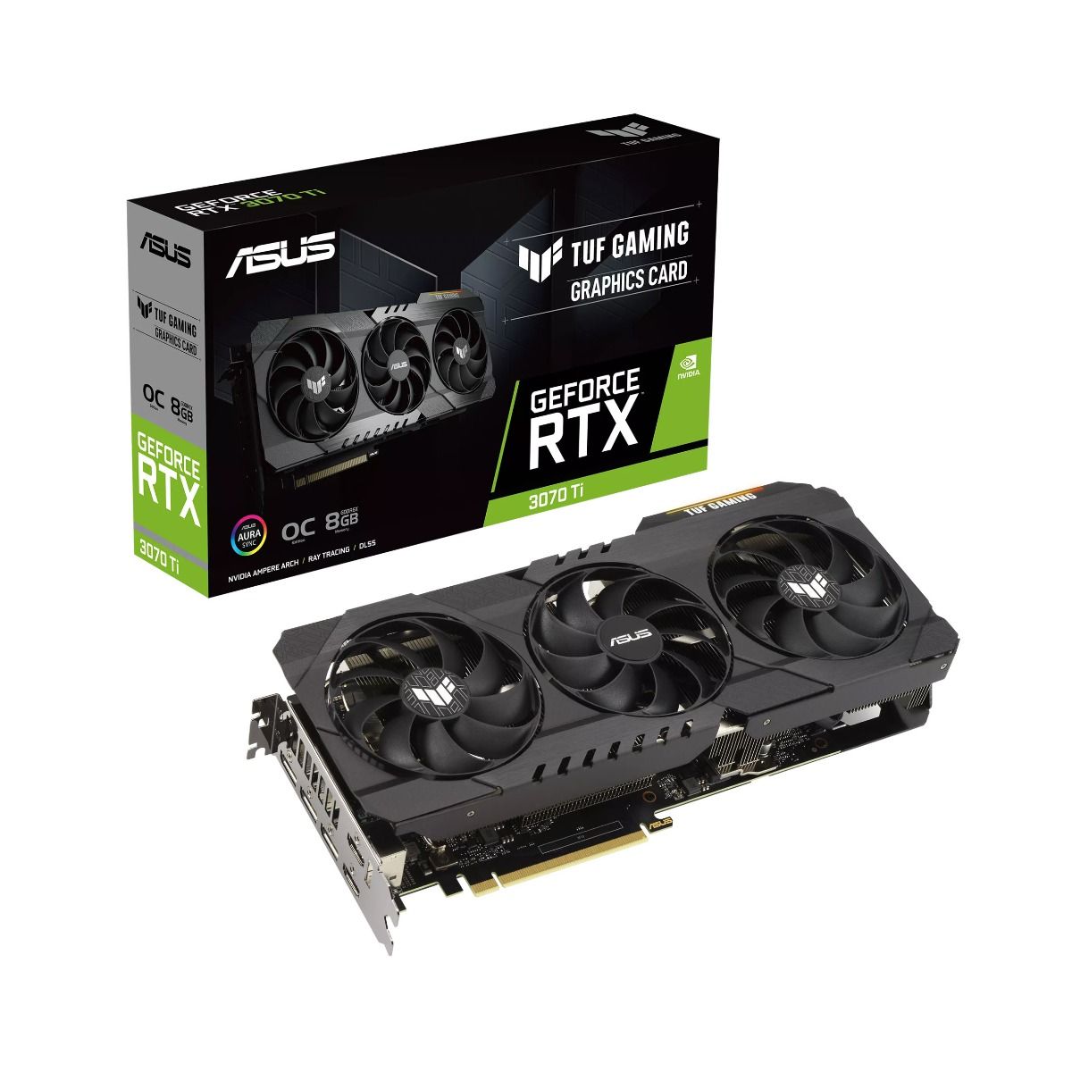 Asus RTX 3070 TI TUF Gaming OC V2 8GB LHR Ampere Graphics Card Black