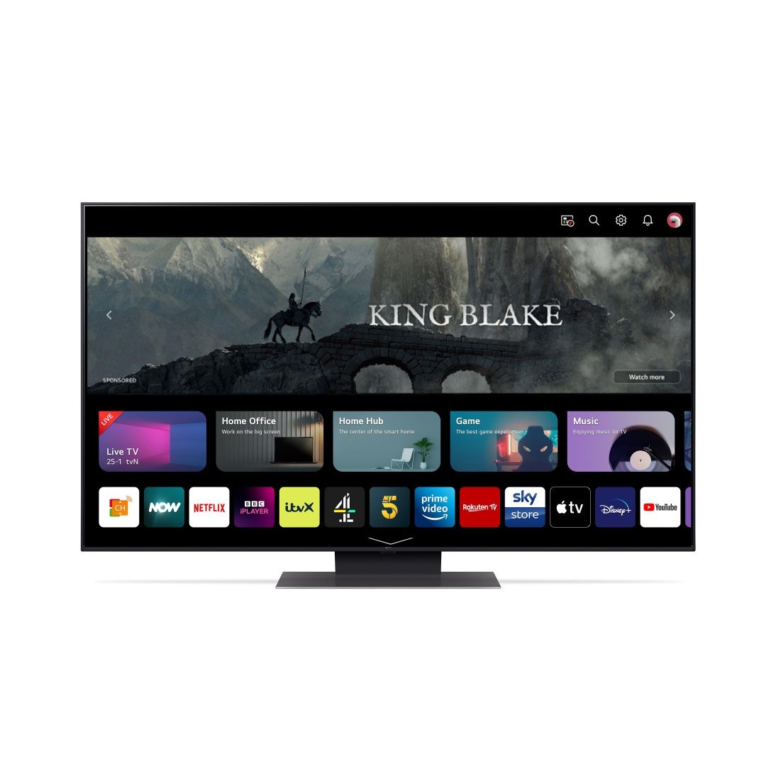 LG UR91 55" Ultra HD 4K Smart TV HDR10 HDMI Slim 20W Speaker 2023 Black