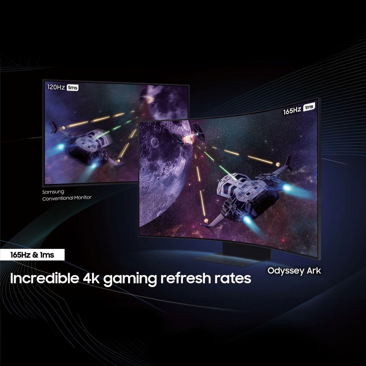 Samsung Odyssey Ark 55" Ultra HD 4K 165Hz Smart Gaming Monitor Mini LED 1ms HDR
