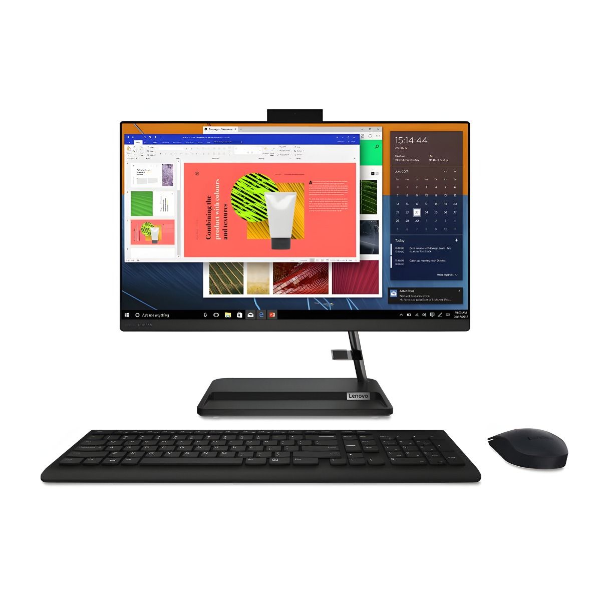 Lenovo IdeaCentre AIO 3 Desktop PC 21.5" Intel Pentium 4GB RAM 256GB SSD Black