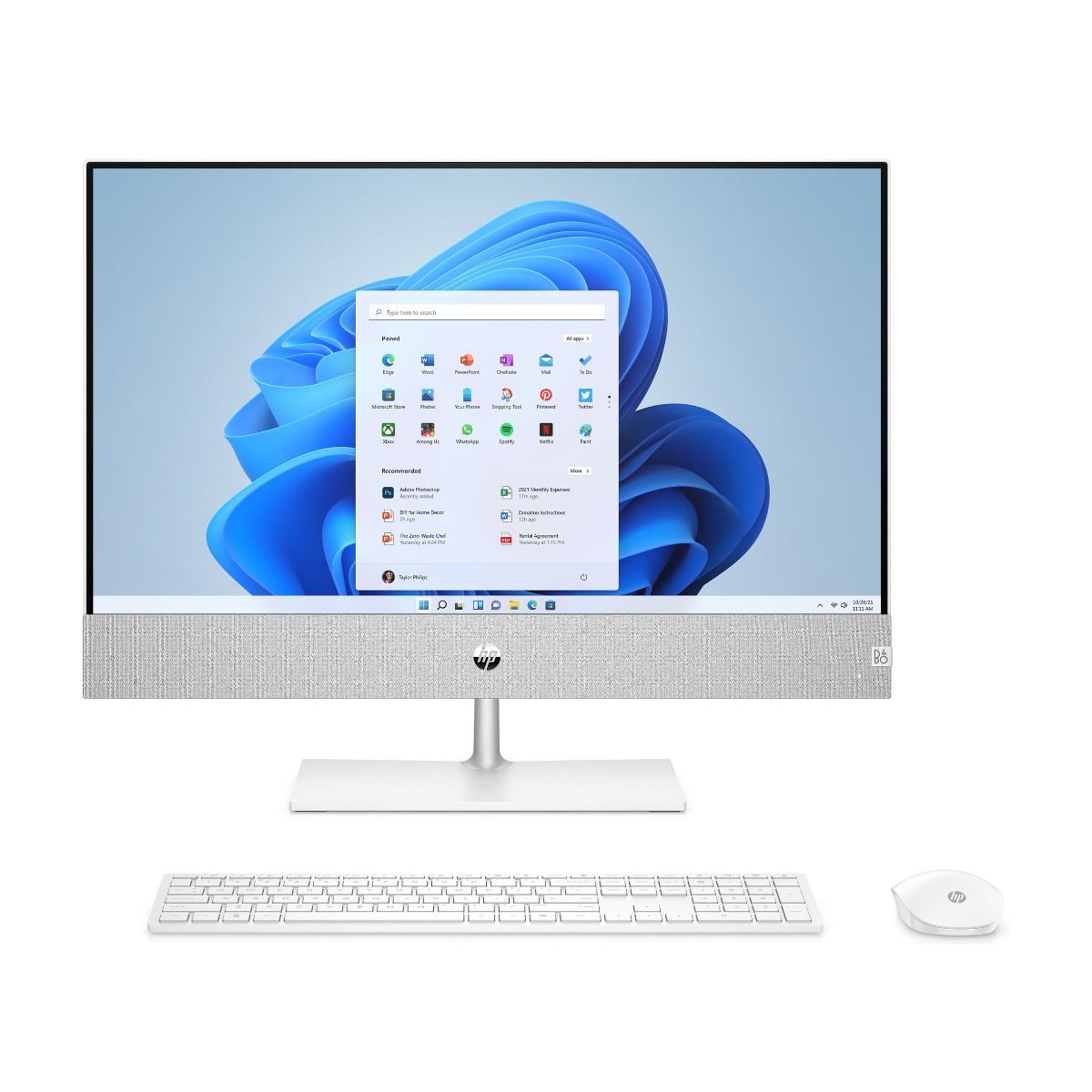 HP Pavilion 24-ca1002na 23.8" All-in-One PC Ryzen 7 16GB RAM 512GB SSD White