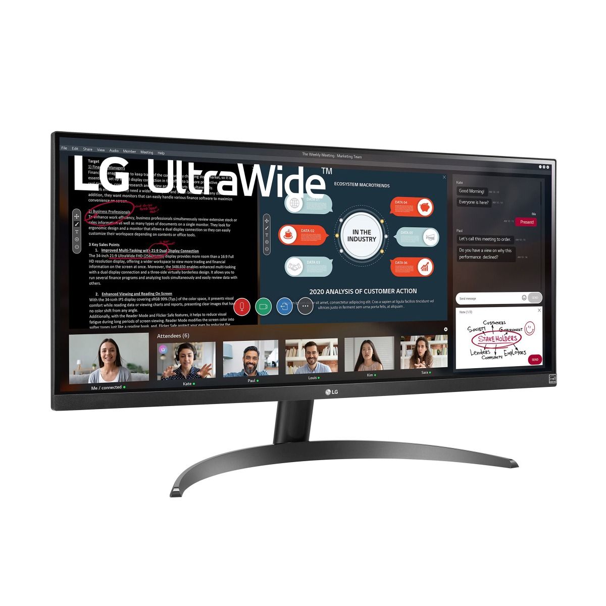 LG UltraWide 29" Full HD HDR10 21:9 IPS Monitor 75Hz 5ms AMD FreeSync HDMI Black