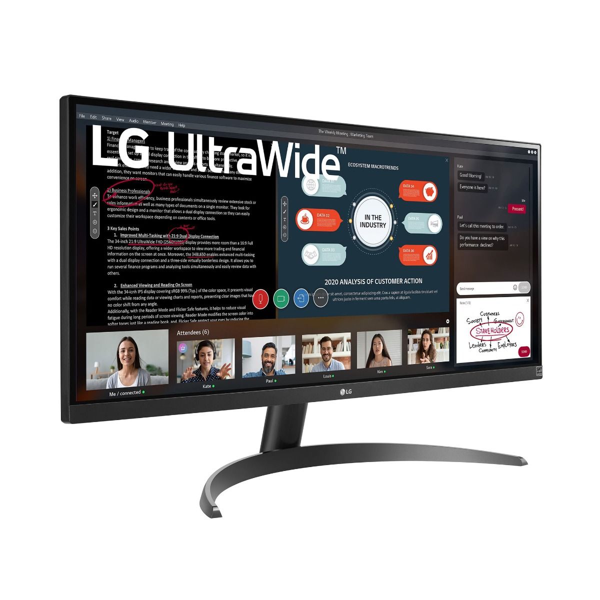 LG UltraWide 29" Full HD HDR10 21:9 IPS Monitor 75Hz 5ms AMD FreeSync HDMI Black