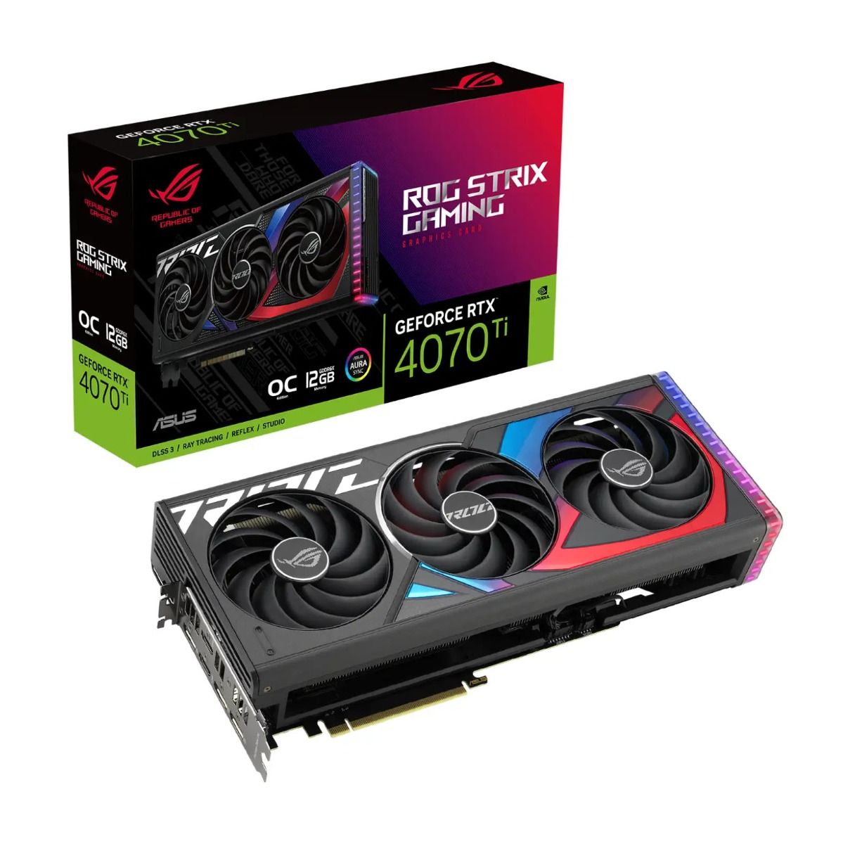 ASUS ROG Strix NVIDIA GeForce RTX 4070Ti OC 12GB Graphics Card DLSS3 Ray Tracing
