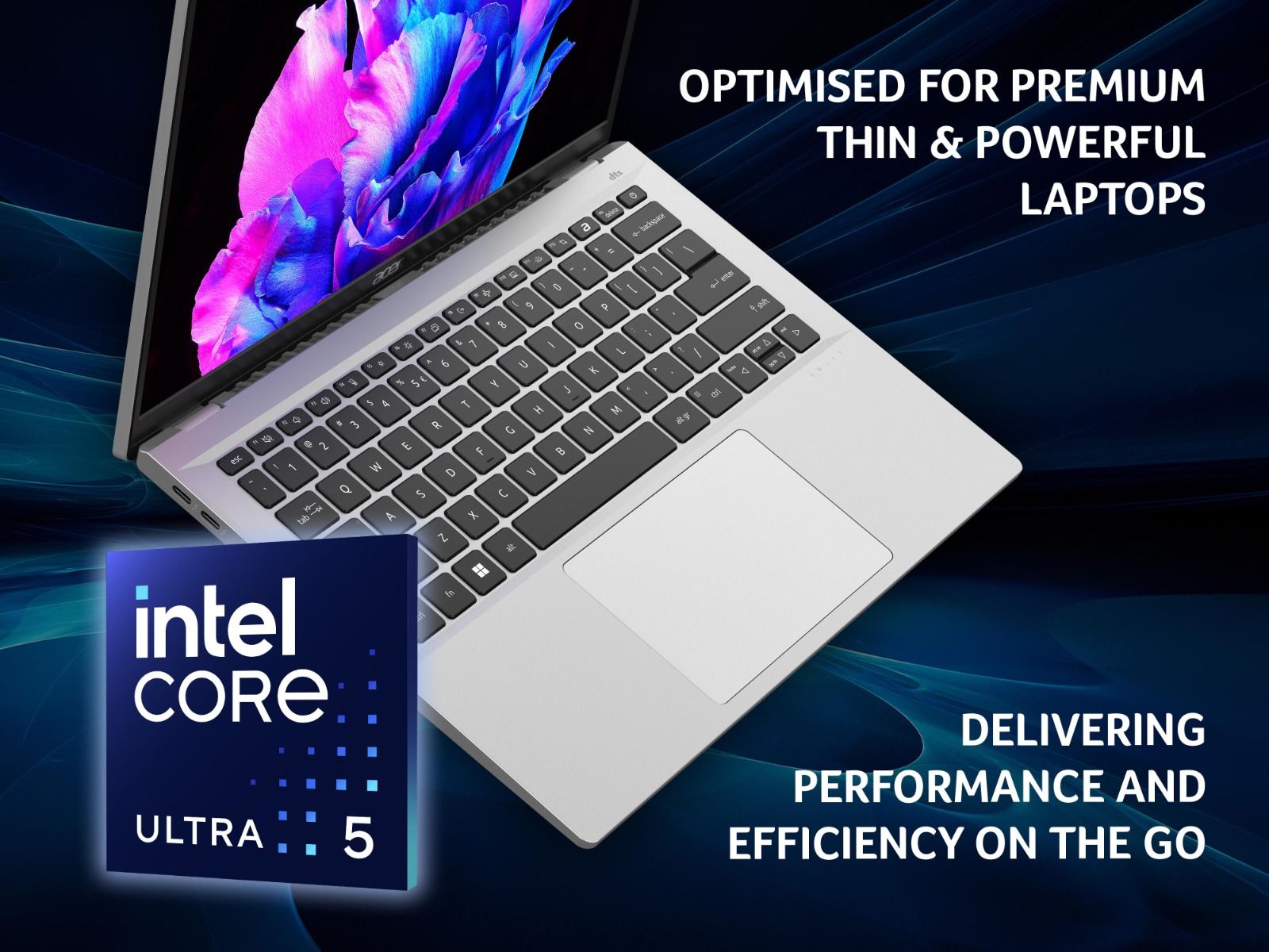 Acer Swift Go 14" OLED Laptop Intel Core Ultra 5 16GB RAM 512GB SSD Silver