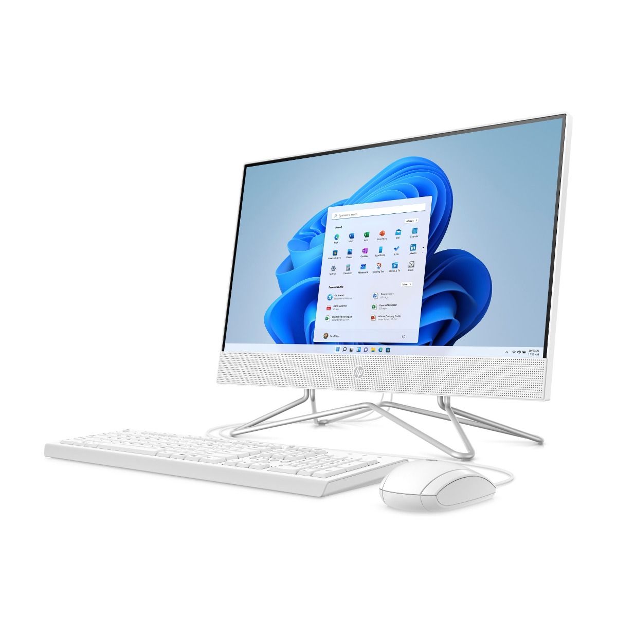 HP 22-dd2006na 21.5" All-in-One PC Full HD Pentium Silver 4GB RAM 128GB SSD White