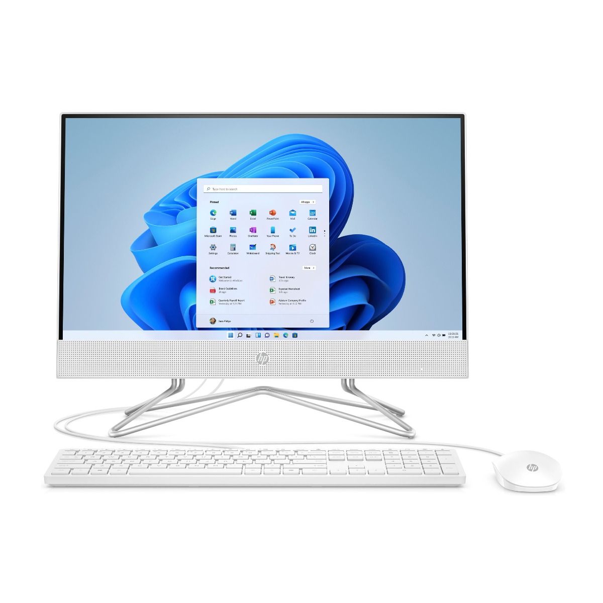 HP 22-dd2006na 21.5" All-in-One PC Full HD Pentium Silver 4GB RAM 128GB SSD White