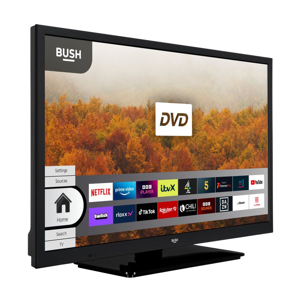Bush 24" Full HD FHD Smart TV Television HDR DVD Combi HDMI USB Ethernet
