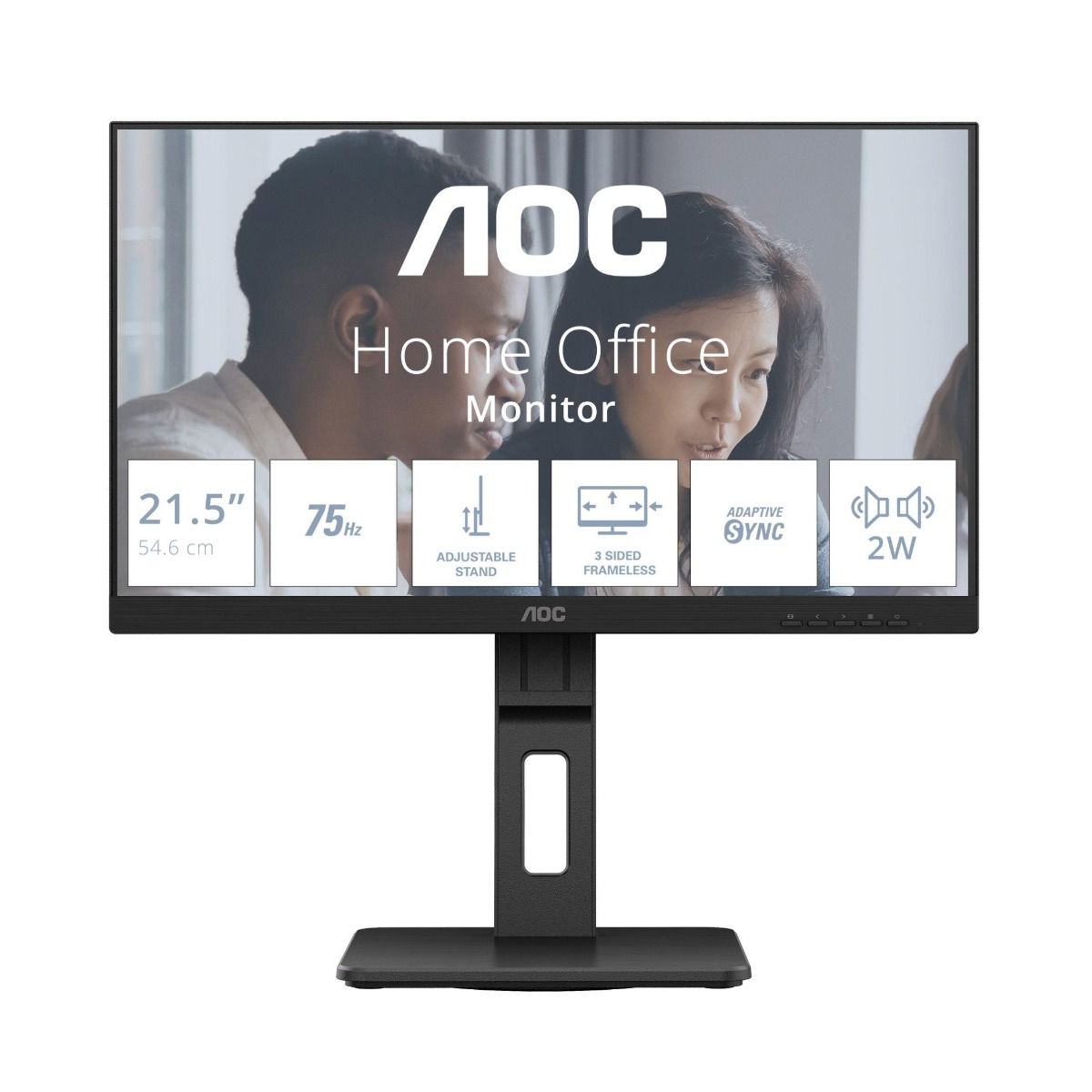 AOC 22E2UMF 21.5" Full HD 1080p Monitor 75Hz HDMI VGA DisplayPort and Speakers