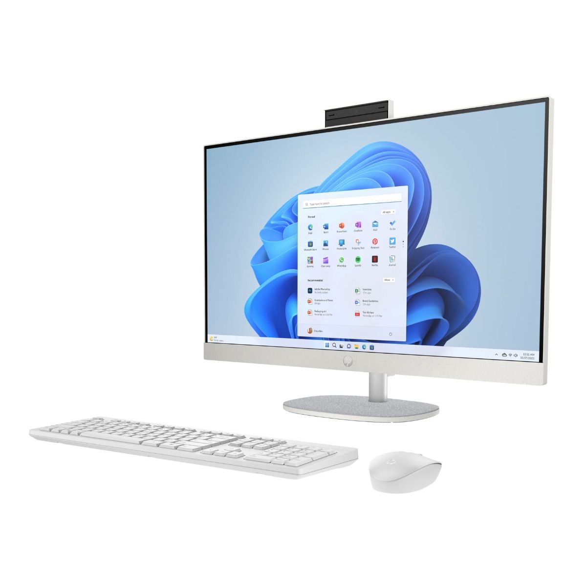 HP 27-cr1006na 27" All-in-One Desktop PC Intel Core Ultra 7 8GB RAM 1TB SSD White