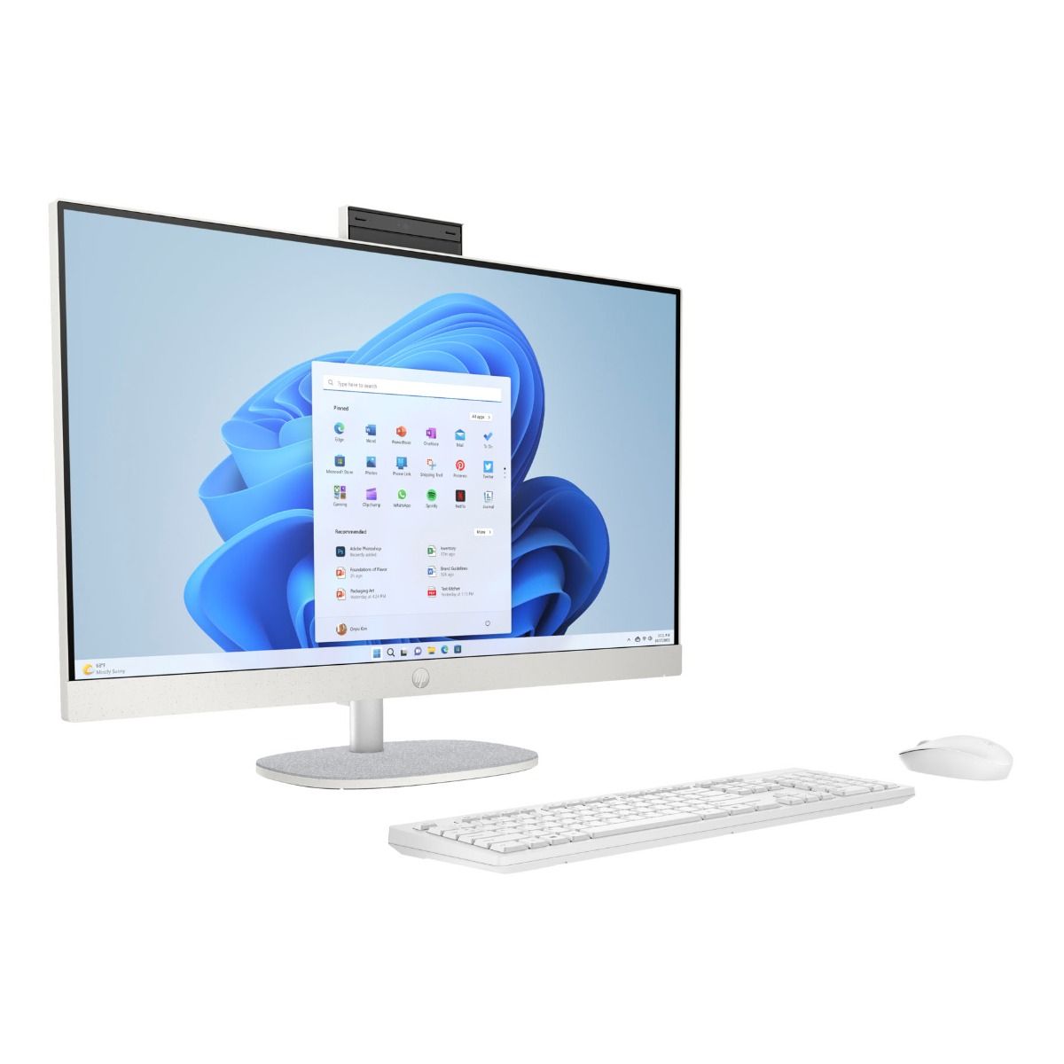 HP 27-cr0032na 27" All-in-One Desktop PC AMD Ryzen 7 16GB RAM 1TB SSD White