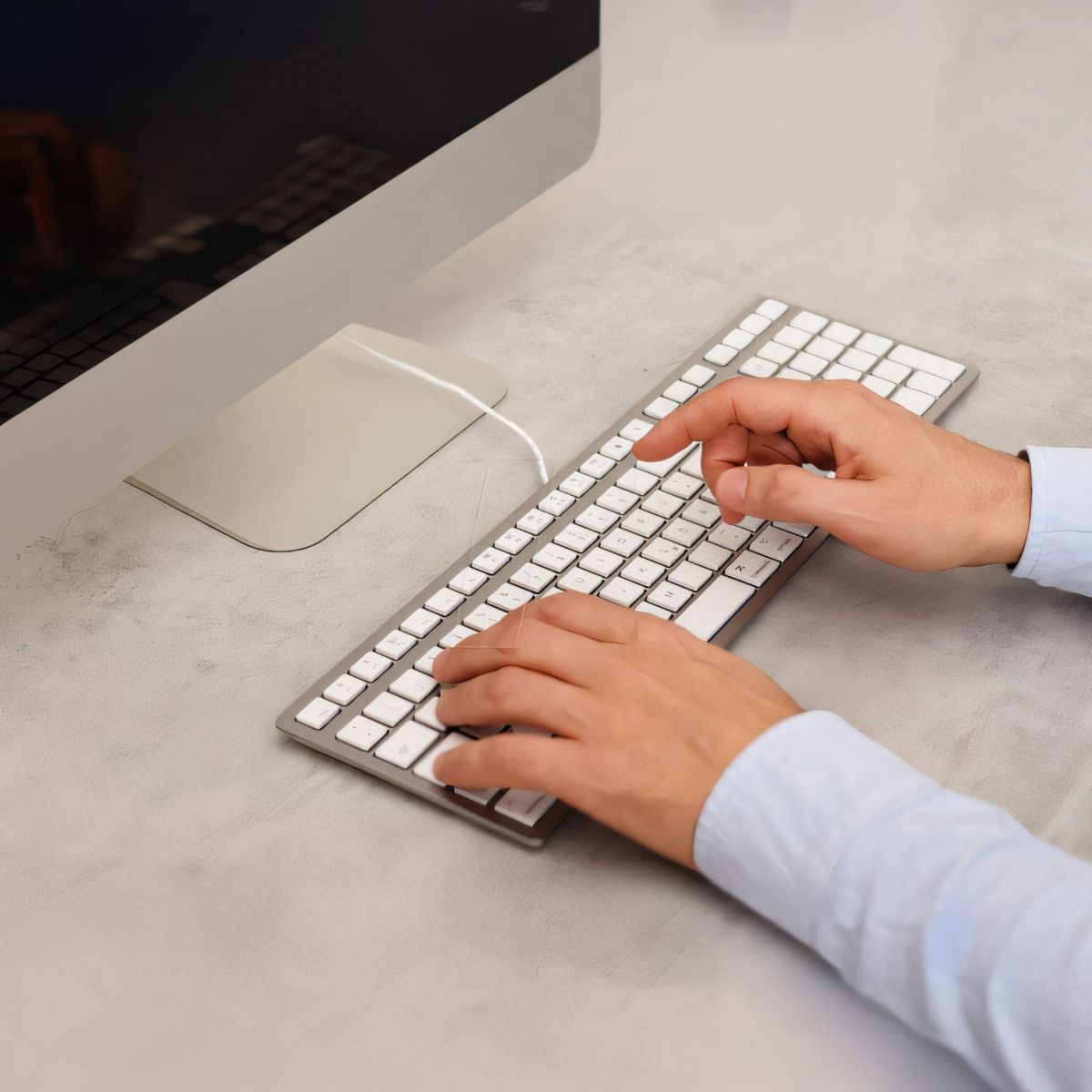 Cherry KC 6000 Slim 1.8m Wired MAC Compatible Keyboard UK QWERTY - Silver