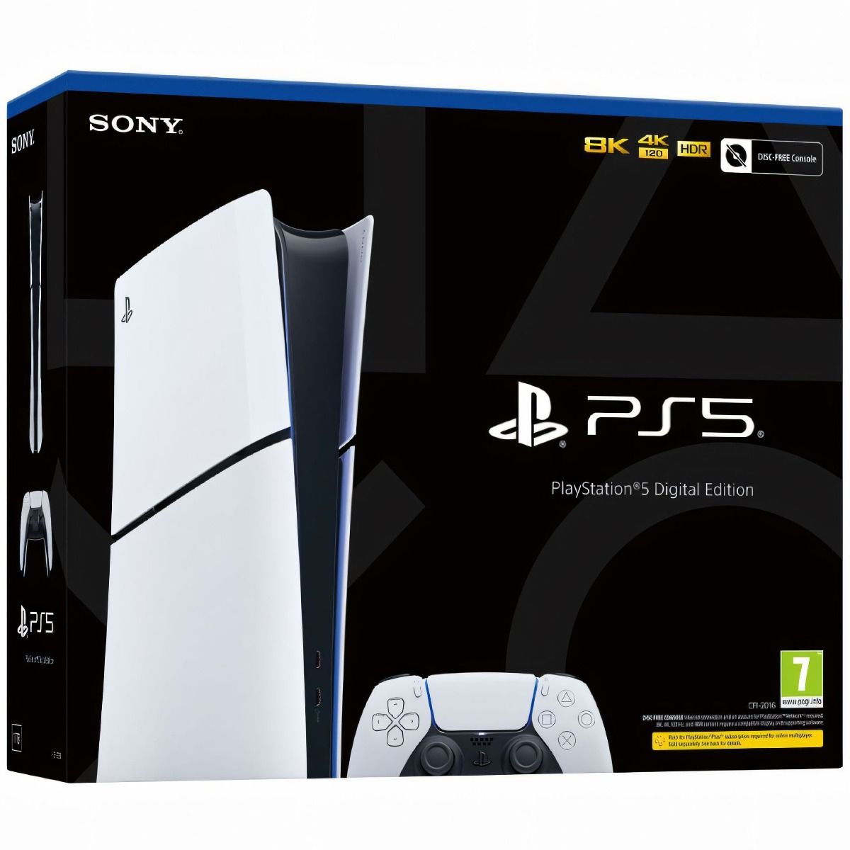 SONY PlayStation 5 PS5 Slim 1TB Storage Games Console (Digital Edition) White