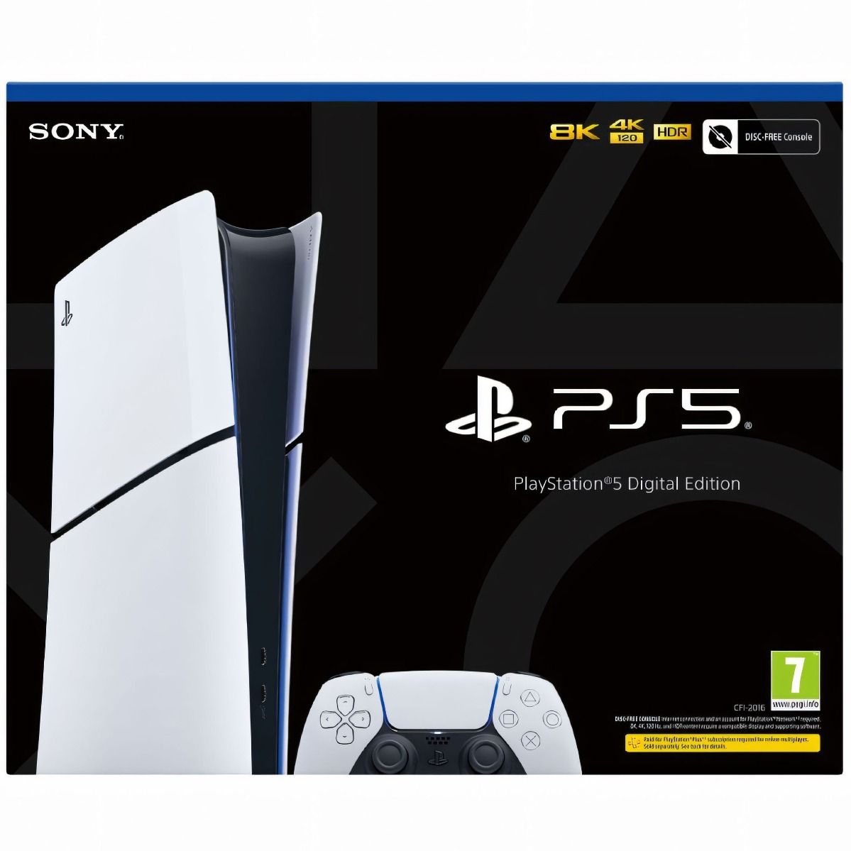 SONY PlayStation 5 PS5 Slim 1TB Storage Games Console (Digital Edition) White