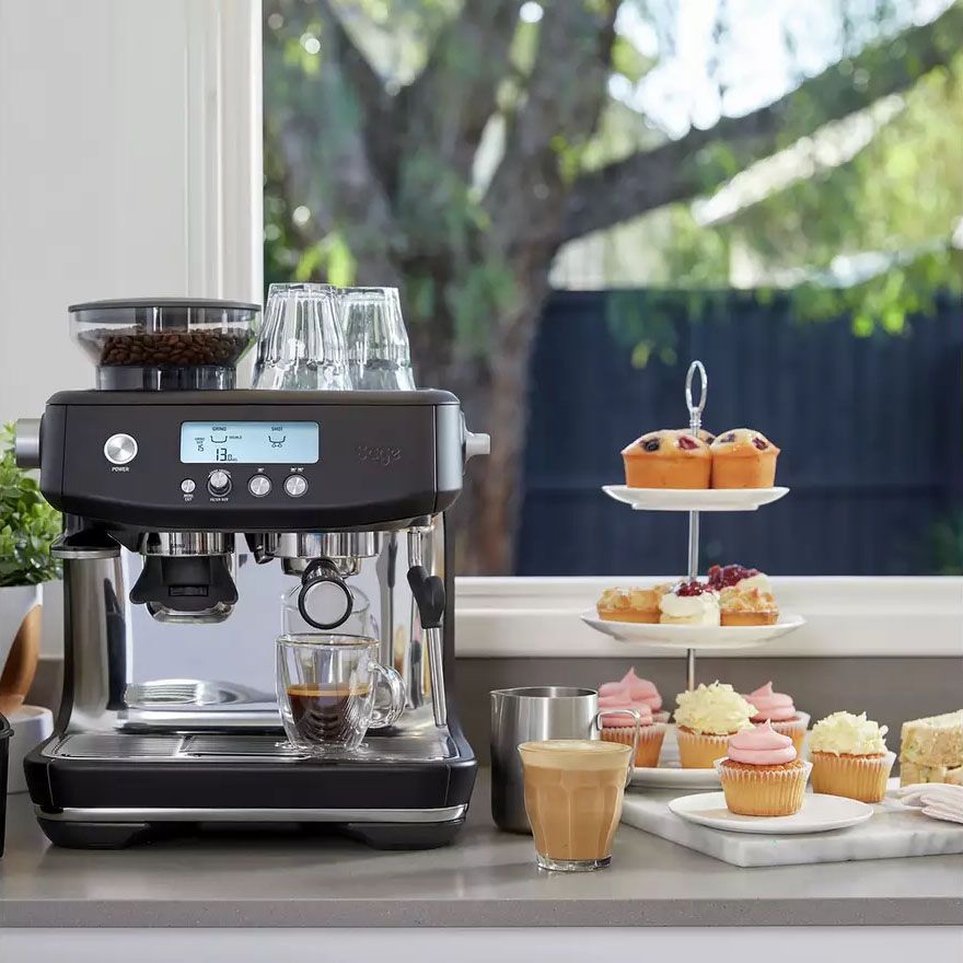 SAGE Barista Pro SES878 Bean to Cup Home Coffee Machine - Black Truffle