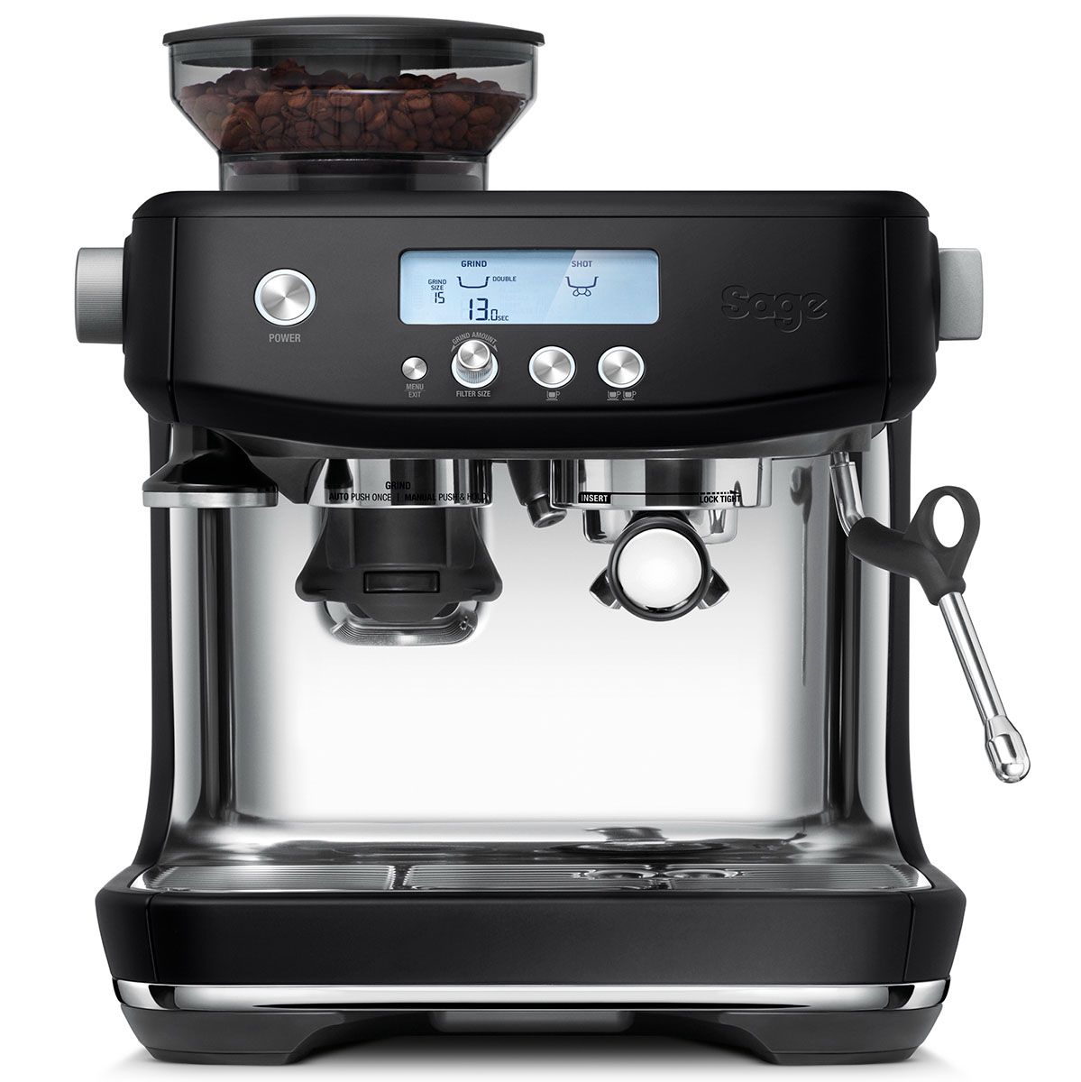 SAGE Barista Pro SES878 Bean to Cup Home Coffee Machine - Black Truffle