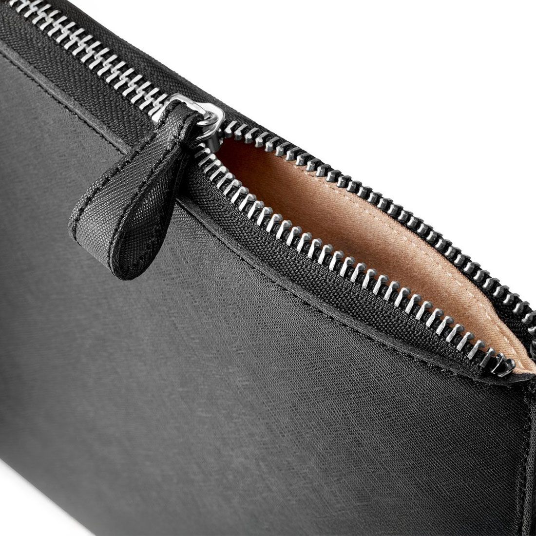 HP Spectre 13.3" Premium Black Leather Laptop Sleeve with Zipper & Soft Interior