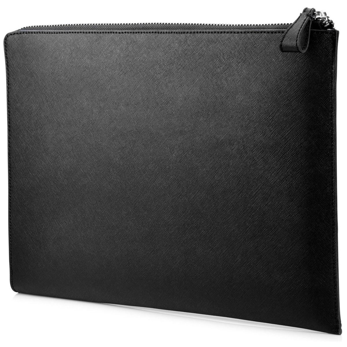 HP Spectre 13.3" Premium Black Leather Laptop Sleeve with Zipper & Soft Interior