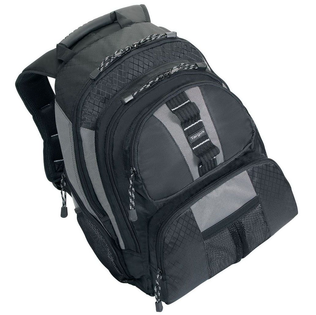 Targus 16" Three Compartment Sport Laptop Backpack with Side Storage Black / Silver