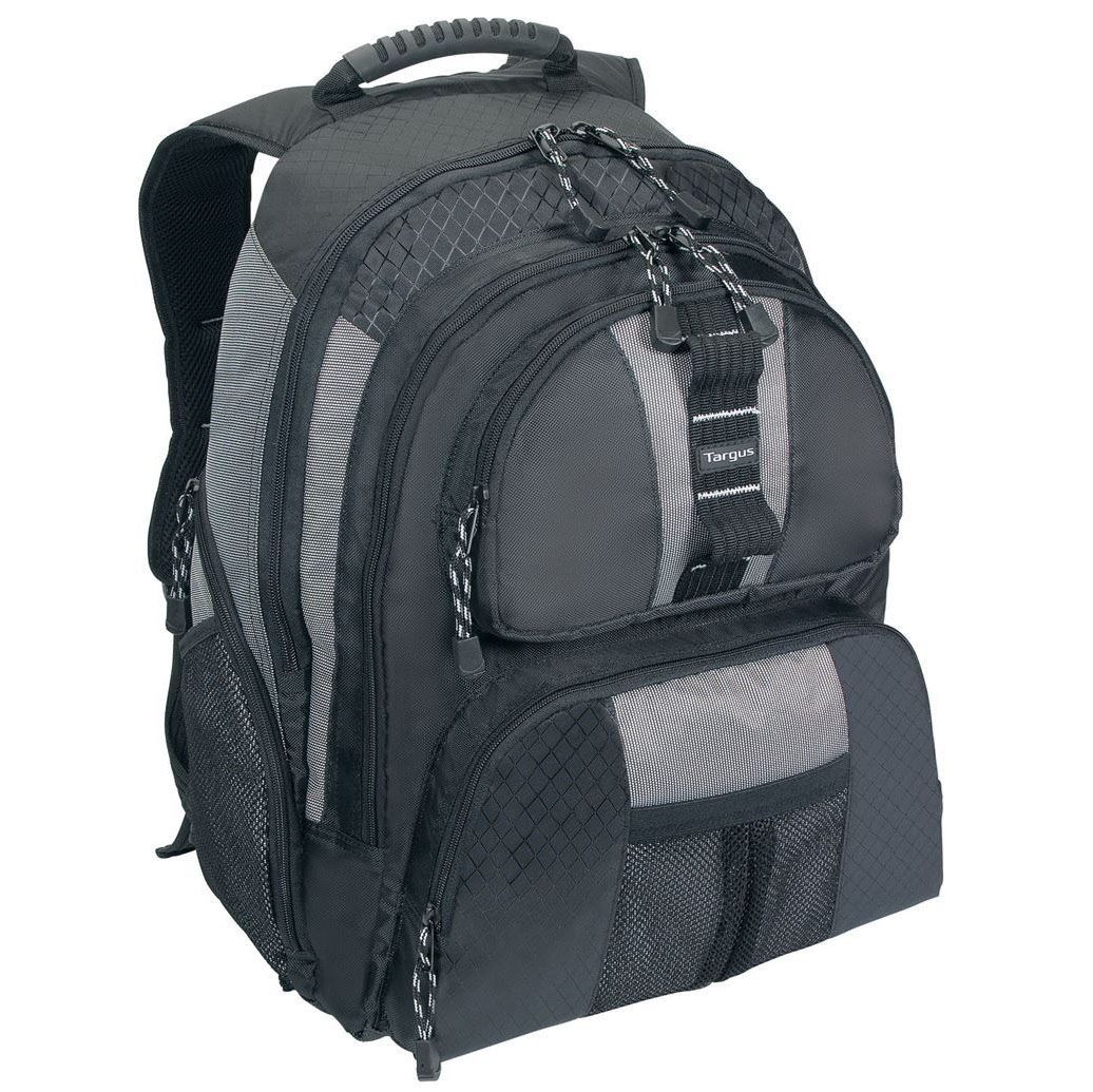 Targus 16" Three Compartment Sport Laptop Backpack with Side Storage Black / Silver