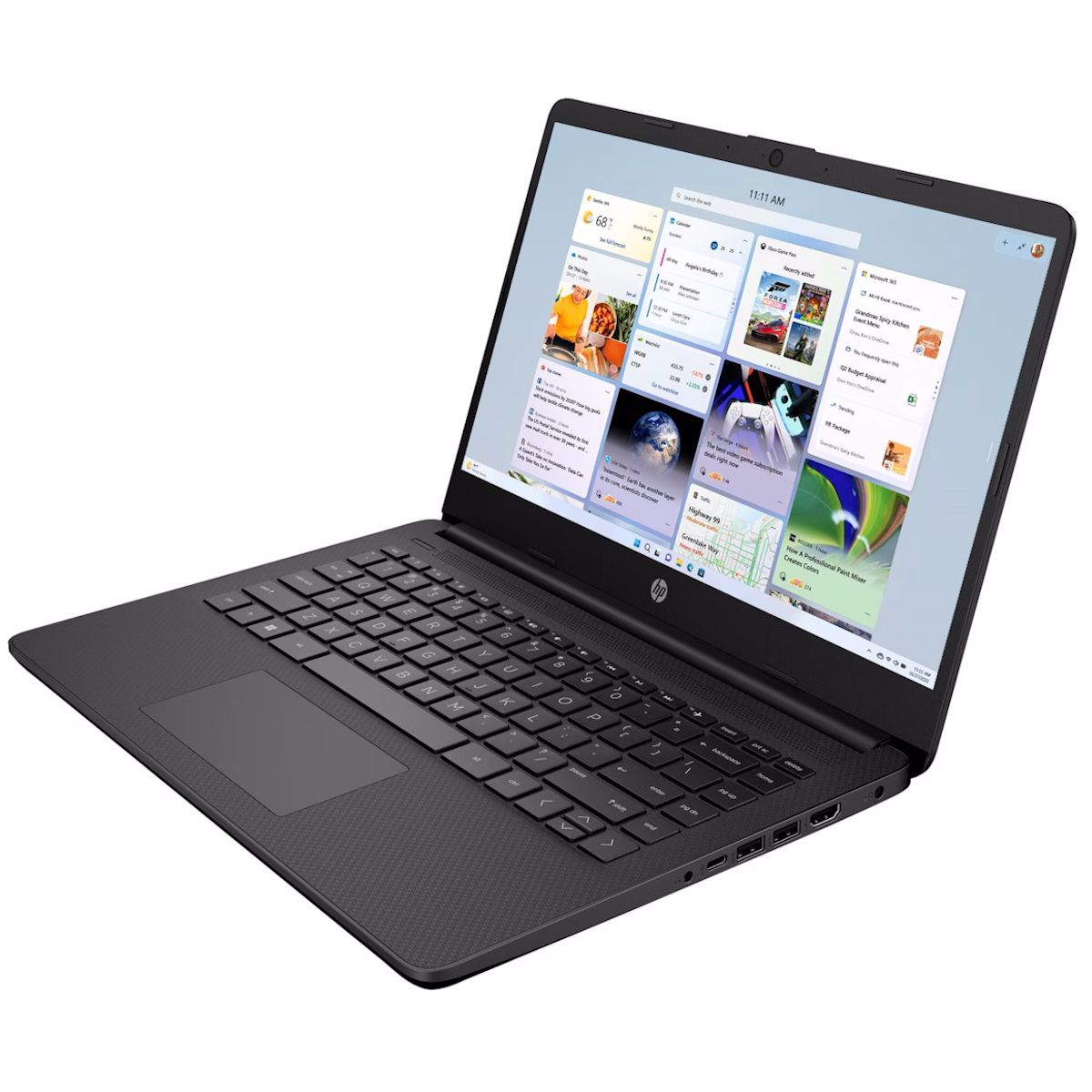 HP 14s-dq0011na 14" Full HD Laptop Intel N5030 4GB RAM 128GB SSD Black