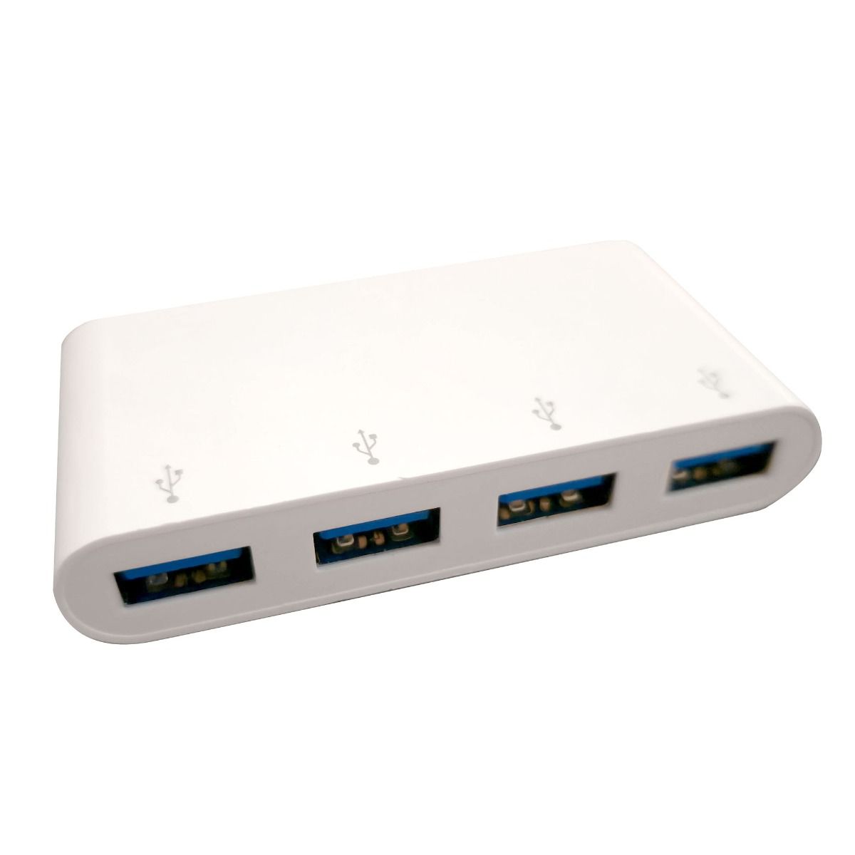 TEKshop Light and Portable USB-C to USB-3.0 x4 Hub in White
