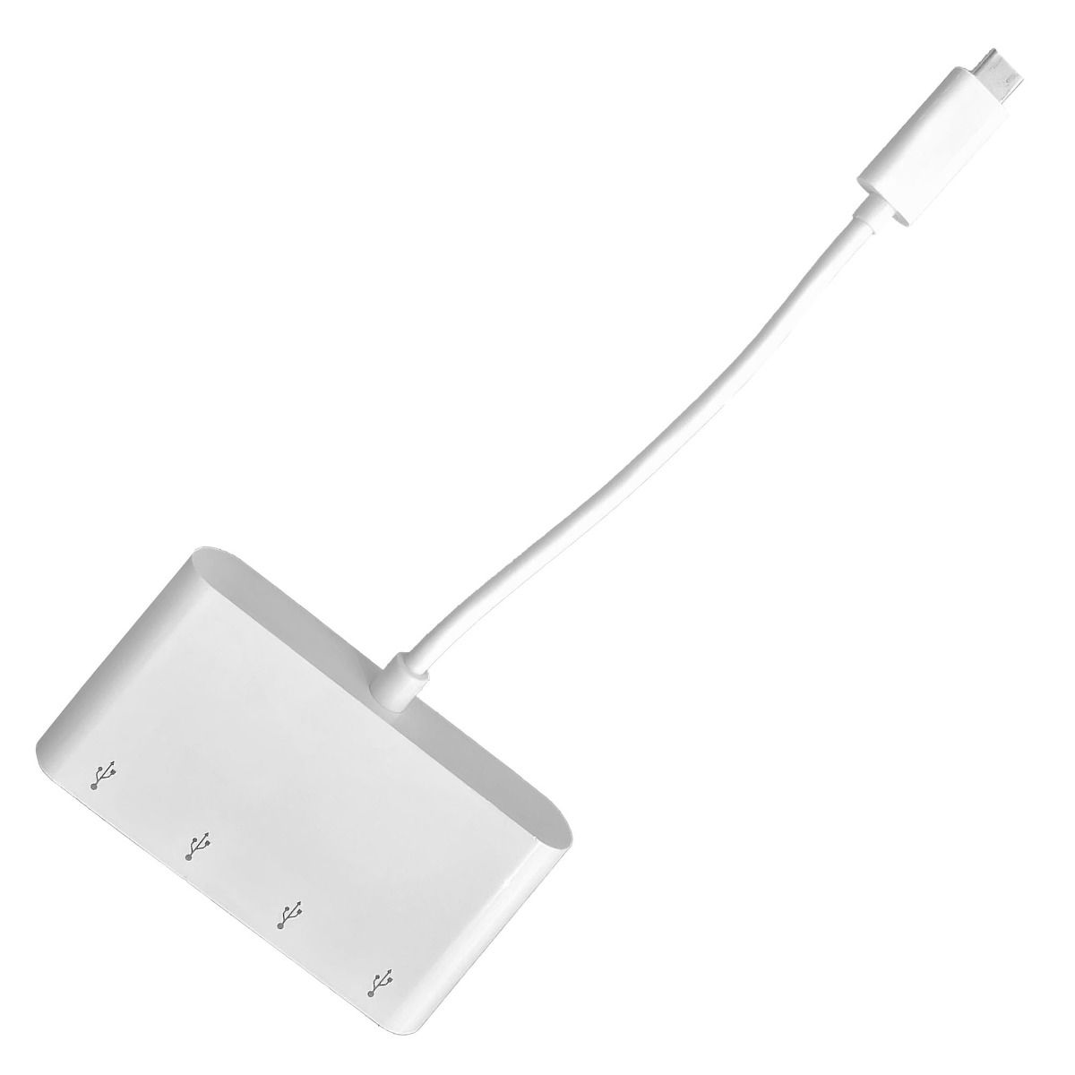 TEKshop Light and Portable USB-C to USB-3.0 x4 Hub in White