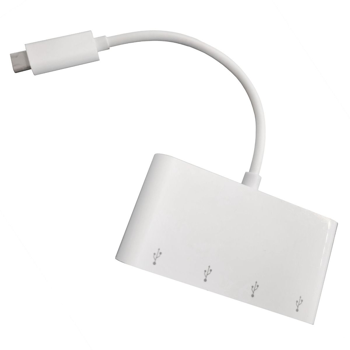 TEKshop Light and Portable USB-C to USB-3.0 x4 Hub in White